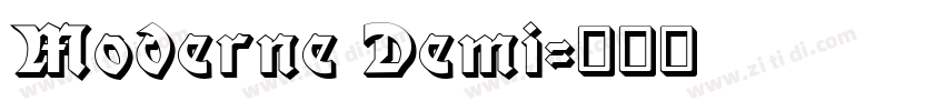 Moderne Demi字体转换